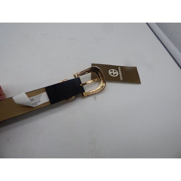 Giani Bernini Logo Keeper Belt, 1” wide, Faux-leather, Black - Picture 6 of 7